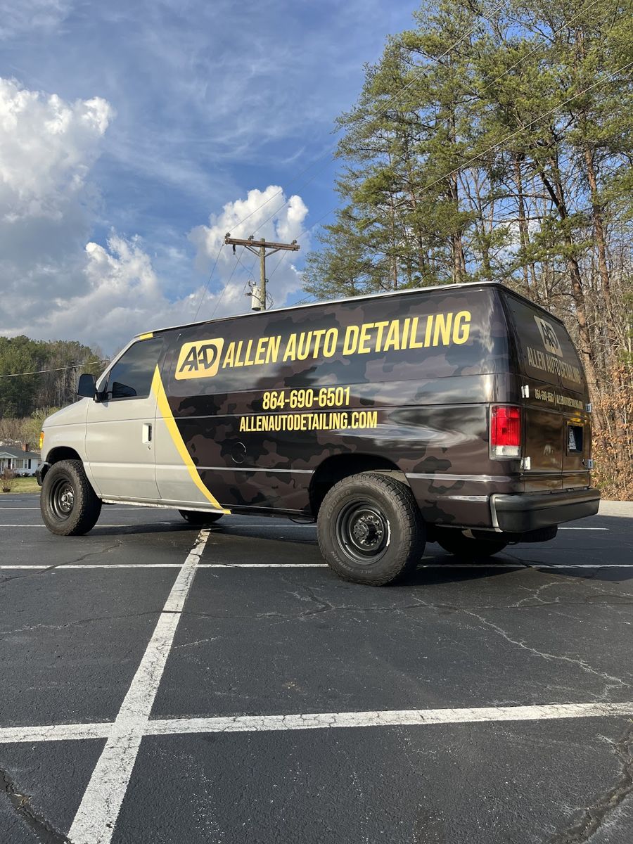 Allen Auto Detailing van on the job